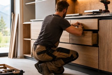 3/4 Asztalos állás konyhabútor-szerelésre és belsőépítészeti munkákra