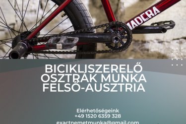 Bicikliszerelő osztrák munka Felső-Ausztria