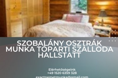 Szobalány osztrák munka tóparti szálloda Hallstatt 