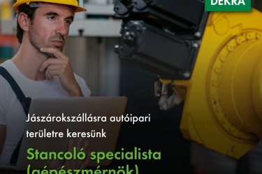 Stancoló specialista (gépészmérnök) álláslehetőség