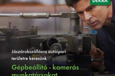 Gépbeállító - kamerás álláslehetőség