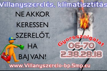 Villanyszerelő Gyorsszolgálat Budapest. Olcsó, Ügyes kezű Villanyszerelő Budapest -en gyorsan házhoz megy kisebb munkák miatt is!