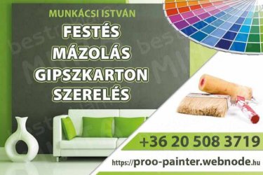 Festés mázolás burkolás tapétázás gipszkarton szerelés stb 
