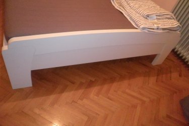 Új ágykeret Cintia 160-as fehér fa + új Diana 160-as matrac+ új huzat