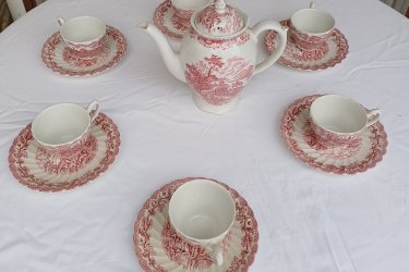 Angol porcelán kávéskészlet