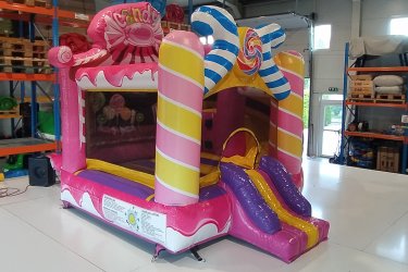 Eladó Mini Candy Csúszdás Ugráló

Gyártási év: 2025.05.
Mérete: 3,3m x 3,4m x 3m
Állapota: Új

Ára: 579.000 Ft+ÁFA

Tartozékok: Befúvó motor, rögzítő vascövekek, alátétfólia, műszaki vizsga, javító készlet
