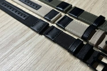 Univerzális okosóra vászon+bőr pótszíj eladó - 20mm (óraszíj)