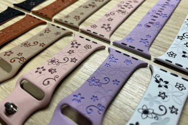 Apple Watch virág mintás dombornyomott óraszíj