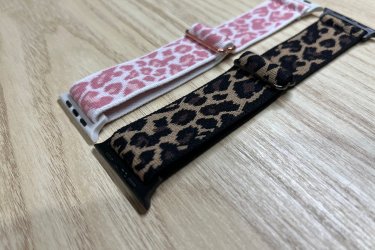 Apple Watch leopárd mintás vászon rugalmas szíj
