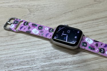 Halloween Apple Watch lila színű szilikon óraszíj