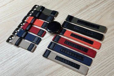 Sportos vászon-bőr óraszíj 20mm-es órához