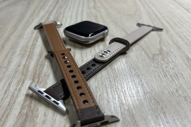 Apple Watch bőr két színű óraszíj