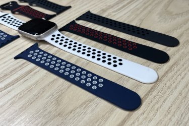 Apple Watch színes sport szilikon szíj (dupla színű)