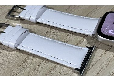 Apple Watch fehér bőr óraszíj