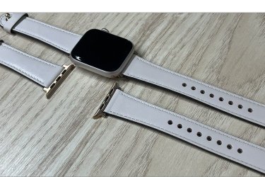 Apple Watch krém színű bőr óraszíj