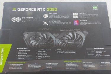  MSI GeForce RTX 3050 VENTUS 2X 8G OC eladó!!

Eladó  MSI GeForce RTX 3050 VENTUS 2X 8G OC videokártya.
Eredeti dobozában
Garanciális: 2025.12 hóig.

Csatolófelület     PCI-Express
Video chipset    Nvidia GeForce
Video chipset termékcsalád    RTX 3050
Hűtés típusa     Aktív hűtés
Ventilátorok száma    2 darab
Grafikus chip sebessége    1807 MHz
Grafikus memória sebessége    14000 MHz
Memória
    
Memória mérete     8 GB
Memória típusa    GDDR6
Memória sávszélesség     128 bit
További tulajdonságok
    
Maximális felbontás    7680 x 4320 pixel
DirectX    12
OpenGL    4.6
Tápcsatlakozó    1 x 6-pin
Fogyasztás    115 W
Ajánlott tápegység    500 W
Lite Hash Rate     Nem
LED megvilágítás    Nincs
Szín    Fekete
Alkalmazott technológiák    
nVidia CUDA
 
nVidia PhysX
 
nVidia Pure Video HD
 
nVidia 3D Vision
 
nVidia G-Sync
DLSS
    
DLSS 2.0    Van
DLSS 3.0    Nincs
DLSS 4.0    Korlátozottan támogatott
Deep Learning Anti-Aliasing (DLAA)    Van
DLSS Super Resolution    Van
DLSS Ray Reconstruction    Van
DLSS Frame Generation    Nincs
DLSS Multi Frame Generation    Nincs
Csatlakozók
    
VGA (D-sub)    Nincs
DVI csatlakozók száma    1 db
HDMI csatlakozók száma    1 db
DisplayPort csatlakozók száma    1 db
USB Type-C    Nincs
Méretek
    
Szélesség    112 mm
Hosszúság    205 mm
Vastagság    45 mm