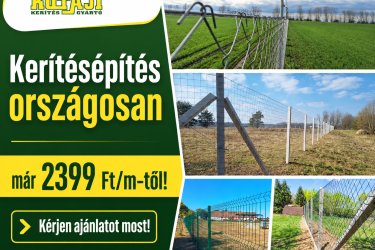 Kerítés építés országosan! Vadháló, drótfonat, drótháló, kapu