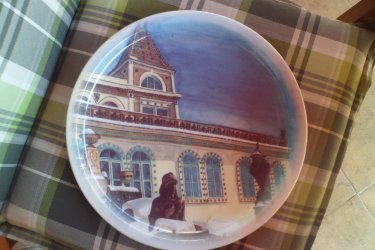 Zsolnay fali dísztál - 30 cm - 150 éves jubileum