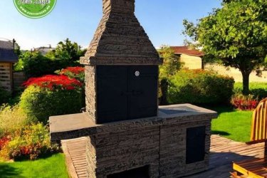 Mediterrán grillező füstölő kertikonyha
