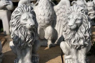 Hazánkban nincs ilyen nagyon szép kidolgozású oroszlán szobor ezt biztosan állíthatom. Termékeink minőségi kő zúzalékból készülnek, az időjárás viszontagságainak teljes mértékben ellenállnak. Fagyállók, ezért a növényekkel szemben ezek a termékek nem csak időszakos díszei lesznek a kertjének.

Kertünket egy kis ötletes dekorációval, némi ügyességgel még színesebbé és szebbé varázsolhatjuk. A kő, mint természetes anyag, jól illeszkedik a növényekhez és a zöld környezetbe. 

A Feng Shui szerint az oroszlán szimbólum, a Ming kortól használják kapuőröknek Kínában, mint a rendíthetetlen hatalom jelképét, a gonosz ellenségét. Általában a bejárati ajtó, vagy főbejárat mellé helyezik őket párban, mert úgy tartják, hogy nem hoz szerencsét, ha szétválasztják őket. Az oroszlánok közül az egyik oroszlán hím, a másik nőstény.

Méretek:
Magasság: 55cm
Tömeg: 40kg

Fedezze fel a Kerti Díszek csodálatos világát!
Telephely: Dunavarsány, Barátság u. 1. (51-es főút)
Telefon: 06 70 / 299 2066 – Érdeklődni kizárólag telefonon!
Weboldal: https://kertidiszek.hu

Kínálatunkban megtalálható többek között:
– Kerti szobrok – Varázsolja el kertjét egyedi és stílusos díszekkel!
– Szökőkutak – Frissítse fel kültéri terét egy gyönyörű vízi elemmel!
– Figurák – Tökéletes kiegészítők, amelyek személyiséget adnak a kertjének!
– Kerti lámpások – Teremtsen hangulatos fényt az esti órákra!
– Kerti grillek – Élvezze a szabadtéri sütögetést barátokkal, családdal!

Látogasson el weboldalunkra, és válassza ki a kertjéhez legjobban illő díszeket!

ℹ️ A hirdetésben szereplő képek és adatok tájékoztató jellegűek, kisebb eltérések előfordulhatnak.
A készlettel és házhoz szállítással kapcsolatban kérjük, telefonon érdeklődjön!