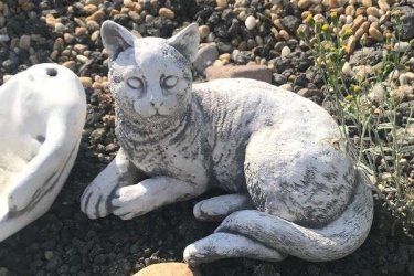 A Feng Shui szerint a macska szimbólum a házban és a ház körül. Alkalmazkodóképesség, a békés nyugalom jelentése. Bárhová tehetjük, titokzatos, mágikus erőt tulajdonítanak neki. Termékeink minőségi kő zúzalékból készülnek, az időjárás viszontagságainak teljes mértékben ellenállnak. Fagyállók, így télen is díszei lesznek a kertjének.

Kerti szobrokat, figurákat használhatja a kert hangulatának fokozására, legyen az hóbortos, klasszikusan elegáns vagy vicces, de ezeknek tükrözniük kell a házigazda ízlését. A szobor vagy dísz felhívja a látogatók figyelmét, ezért az elhelyezés fontos. Kültérben és beltérben egyaránt használható szobrok megrendelhetőek a webáruházunkból‎.

Méretek:
Magasság: 18 cm
Tömeg:      6 kg

Fedezze fel a Kerti Díszek csodálatos világát!
Telephely: Dunavarsány, Barátság u. 1. (51-es főút)
Telefon: 06 70 / 299 2066 – Érdeklődni kizárólag telefonon!
Weboldal: https://kertidiszek.hu

Kínálatunkban megtalálható többek között:
– Kerti szobrok – Varázsolja el kertjét egyedi és stílusos díszekkel!
– Szökőkutak – Frissítse fel kültéri terét egy gyönyörű vízi elemmel!
– Figurák – Tökéletes kiegészítők, amelyek személyiséget adnak a kertjének!
– Kerti lámpások – Teremtsen hangulatos fényt az esti órákra!
– Kerti grillek – Élvezze a szabadtéri sütögetést barátokkal, családdal!

Látogasson el weboldalunkra, és válassza ki a kertjéhez legjobban illő díszeket!

ℹ️ A hirdetésben szereplő képek és adatok tájékoztató jellegűek, kisebb eltérések előfordulhatnak.
A készlettel és házhoz szállítással kapcsolatban kérjük, telefonon érdeklődjön!