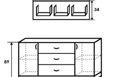Eladó a képeken látható állapotban RCS-V3 komód + V7 fali polc Sanremo színben.Csak egyben.&#13;&#10;A polc méretei:&#13;&#10;Kb:103 x 34 x 16 cm&#13;&#10;A komód méretei:&#13;&#10;159,5 x 86,5 x41 cm&#13;&#10;Az ár fix! A szállításban nem tudunk segíteni!