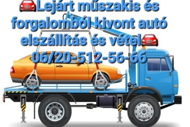 Lejárt műszakis és forgalomból kivont autó felvásárlás