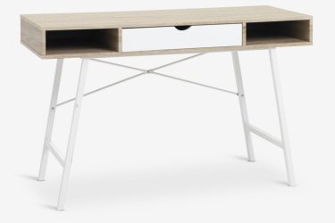 Íróasztal Abbetved 48x120 világos tölgyszínű/fehér