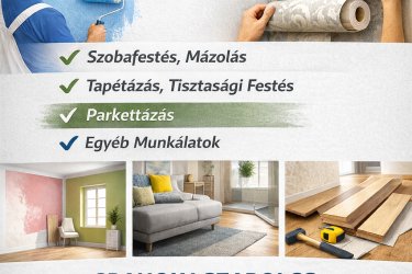 Kül- és beltéri festés, mázolás, tapétázás, egyéb munkálatok