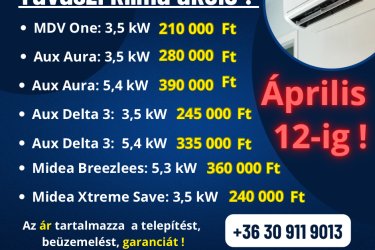 Tavaszi klíma akció április 12-ig!