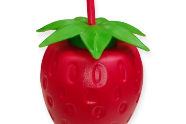 3D eper pohár szívószállal 0,9L