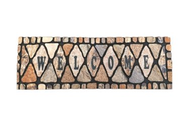 Üdvözlő lábtörlő kavics mintás fekete 75x25 cm