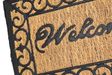 Elegant üdvözlő lábtörlő barna-fekete 60x40 cm