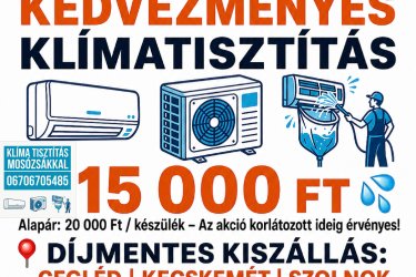 Klíma tisztítás kül-beltéri egyben