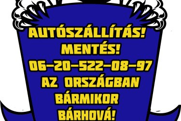 Gépjármű és Kisgépek Szállítása!