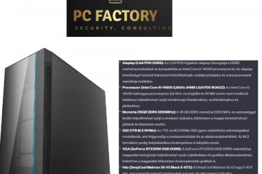 PC FACTORY 14.GEN GAMER 01 (I5 14500/16GB DDR5/1TB M.2 NVME/RTX3050/600W+)